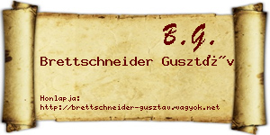 Brettschneider Gusztáv névjegykártya
